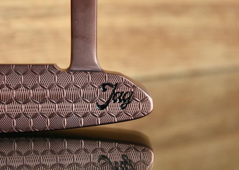 Putter Vintage Missile En Bronze - Manche Acier, Poignée Cuir